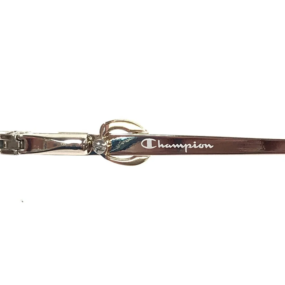 Champion Eyeglasses Frames MAI C02 Blue Silver Hexagonal Wire Rim 52-17-135